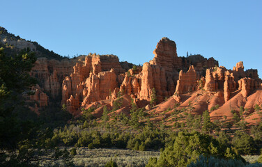 Cocher de soleil à l'netrée du par. de Bryce Canyon