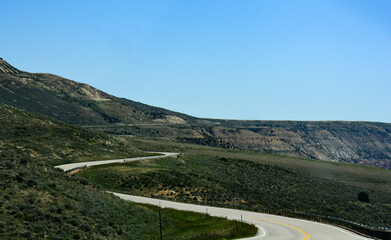Route dans le Wyoming