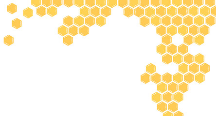 Abstract beehive honeycomb with hexagon grid cells on white background vector illustration.