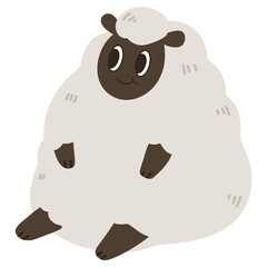 sheep cute cartoon illustration clipart for sticker ,book-cover,wallpaper,logo,products for kids,baby shower