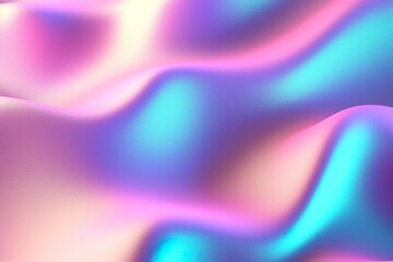 Gradient holographic Iridescent waves, frosted glass, soft textured gradient, and isometric, reflections. 