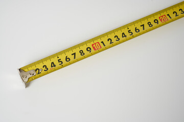 Red and black plastic steel ruler