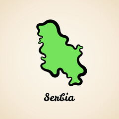 Serbia - Outline Map