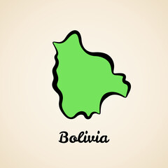 Bolivia - Outline Map