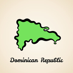 Dominican Republic - Outline Map