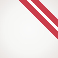Corner ribbon flag of Latvia