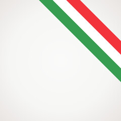 Corner ribbon flag of Hungary