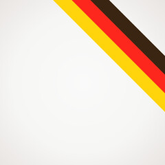 Corner ribbon flag of Germany