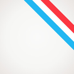 Corner ribbon flag of Luxembourg