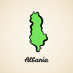 Albania - Outline Map
