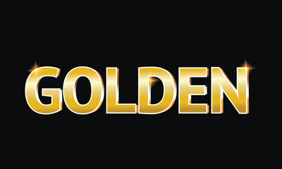 Text golden style effect