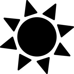 お天気シルエットアイコン（太陽, 晴れ, 快晴）weather icon （sun, sunny, fine weather）
