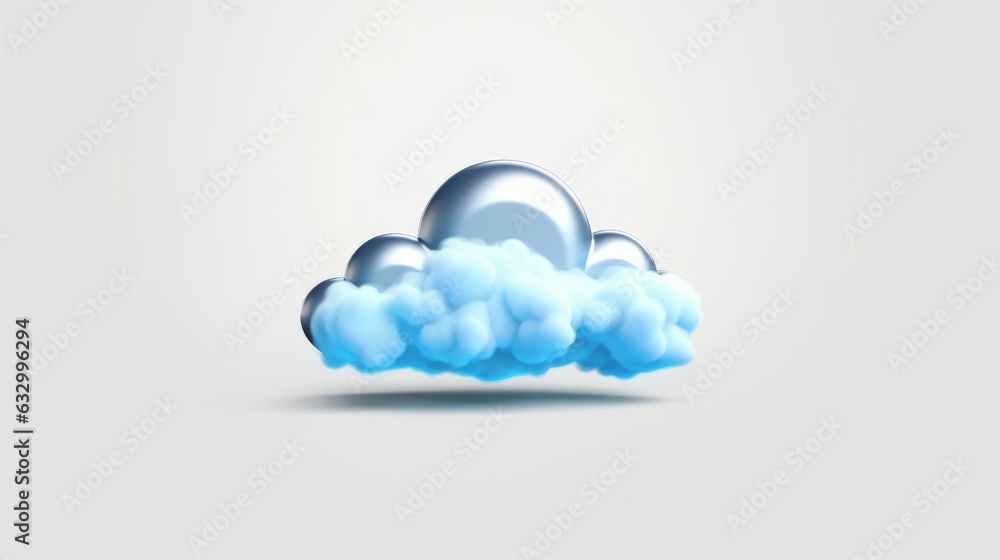 Poster cloud computing concept illustration, abstract cloud connection technology background