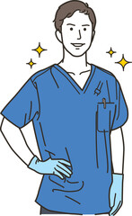 医療従事者の男性