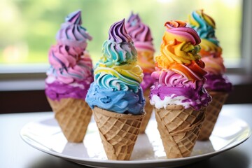 Rainbow colors ice cream 