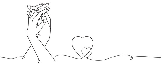 holding hand line art style vector eps 10 © Wahyu
