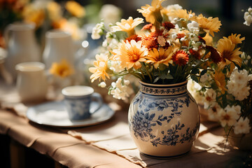 still life with flowers