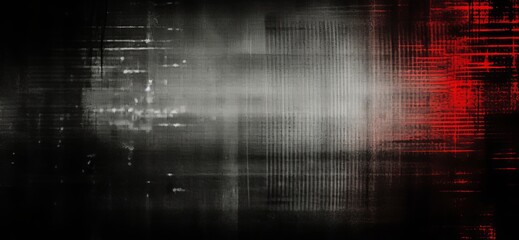 Retro CCTV or VHS video white noise background texture overlay with red recording indicator. Vintage horizontal scanlines, vignette border. Grungy distressed horror film backdrop, Generative AI