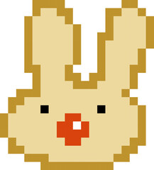 Fototapeta premium Cookie cartoon icon in pixel style