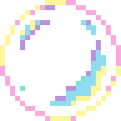 Air bubble cartoon icon in pixel style
