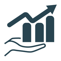 Growth chart icon for app or web