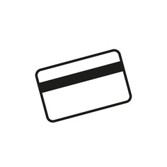 Banking card icon vector illustration black outline. Finance, savings, non-cash payment sign. Banking transactions concept. Flat isolated symbol for logo, app, ads, design, web, ui, ux. Vector EPS 10.