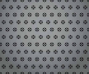 Flower geometric pattern. Seamless vector background. Gray and black ornament