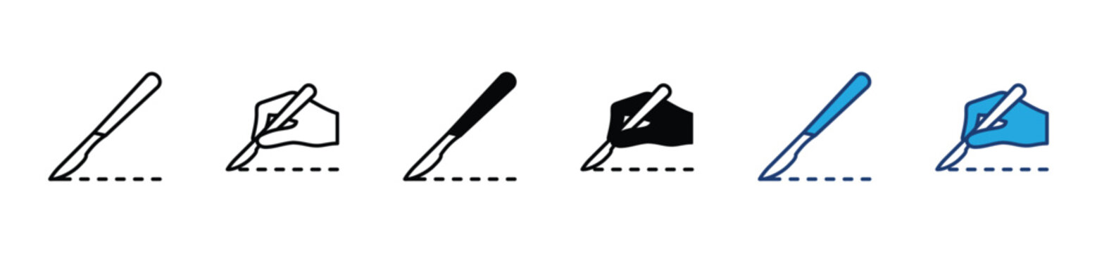 Hospital or medical scalpel icon symbol. Vector illustration