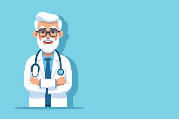 International Doctors' Day with copy space for text vector illustration