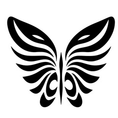 The wing tribal graphic is a captivating fusion of feathers and intricate lines, evoking a sense of flight and freedom.