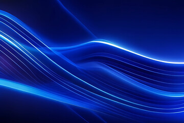 A beautiful Abstract futuristic dark blue business background with glowing 3d wave line light effect.
