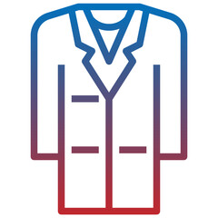 LAB COAT line icon,linear,outline,graphic,illustration