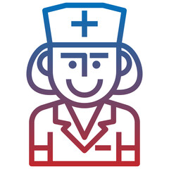 NURSING line icon,linear,outline,graphic,illustration