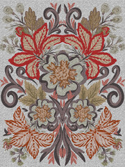 delicate ornament with flowers blooming
