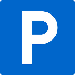 Parking sign icon vector set. Paid and for disabled people