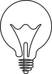 Idea symbol creative concept. Light bulb light vector icon. Power and energy sign.