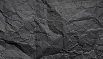 Paper texture, a sheet of black wrinkled paper
