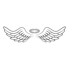 angel wings and heart