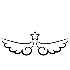 angel wings illustration vector