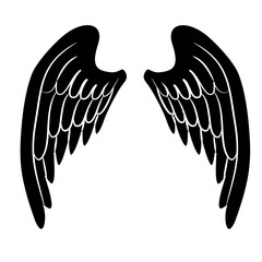 illustration of angel wings