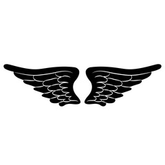black angel wings vector