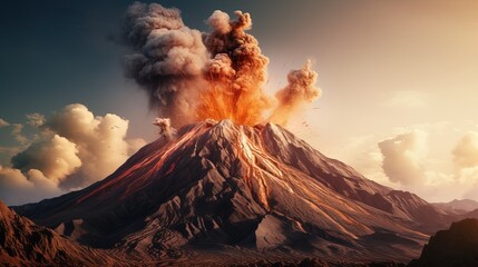 Big Volcano Erupting during the Day. Insane Lights and lot of Smoke.