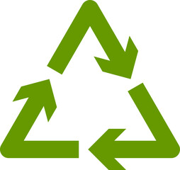 Recycling icon of arrows triangle. Eco friendly recycle symbol. Vector environment mark