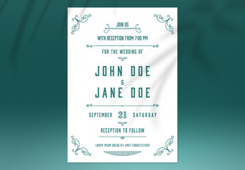 Retro Wedding invitation Layout