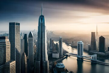 country skyline at sunset