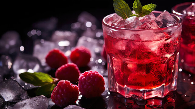 Cocktail, Eis, Licht, Sttimmung