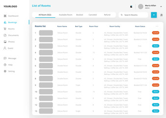 Hotel Booking and Reservation Room Management Dashboard Admin and Software UI Kit Template 