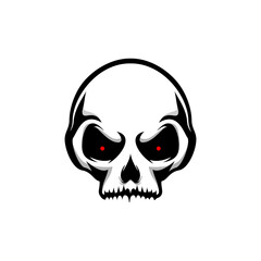 human skull vector, horror vector