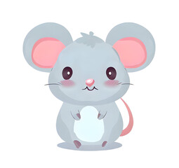 Obraz na płótnie Canvas Cute Mouse Cartoon Vector Illustration 