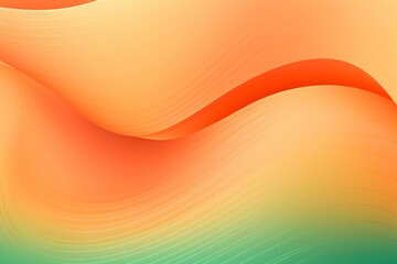 Wavy gradient abstract background based on cantaloupe color with organic shapes full of movement and fluidity.